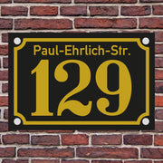 Hausnummer Hausnummernschild Hausschild Emaille Desgin alt, optional Befestigung