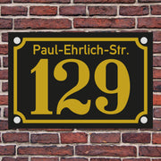 Hausnummer Hausnummernschild Hausschild Emaille Desgin alt, optional Befestigung