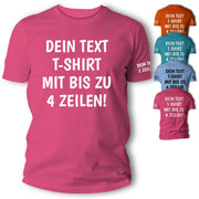 T-Shirt mit Wunschtext personalisiert – Unisex Shirt Damen Herren Geschenk Idee