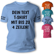 T-Shirt mit Wunschtext personalisiert – Unisex Shirt Damen Herren Geschenk Idee