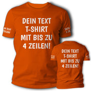 T-Shirt mit Wunschtext personalisiert – Unisex Shirt Damen Herren Geschenk Idee