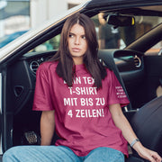 T-Shirt mit Wunschtext personalisiert – Unisex Shirt Damen Herren Geschenk Idee