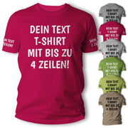 T-Shirt mit Wunschtext personalisiert – Unisex Shirt Damen Herren Geschenk Idee