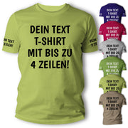 T-Shirt mit Wunschtext personalisiert – Unisex Shirt Damen Herren Geschenk Idee