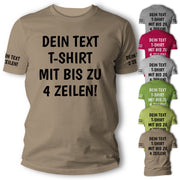 T-Shirt mit Wunschtext personalisiert – Unisex Shirt Damen Herren Geschenk Idee