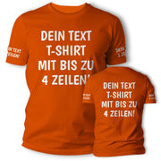 T-Shirt mit Wunschtext personalisiert – Unisex Shirt Damen Herren Geschenk Idee