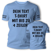 T-Shirt mit Wunschtext personalisiert – Unisex Shirt Damen Herren Geschenk Idee