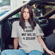 T-Shirt mit Wunschtext personalisiert – Unisex Shirt Damen Herren Geschenk Idee