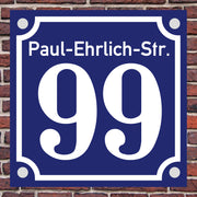 Hausnummer Hausnummernschild Hausschild in Emaille Design alt optl Abstandhalter