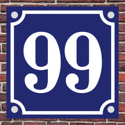 Hausnummer Hausnummernschild Hausschild in Emaille Design alt optl Abstandhalter