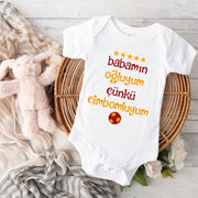 Baby Bodies Babamin ogluyum cünkü cimbomluyum Gala tulum bebek Bodysuit Geschenk
