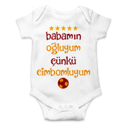 Baby Bodies Babamin ogluyum cünkü cimbomluyum Gala tulum bebek Bodysuit Geschenk