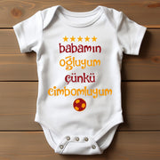 Baby Bodies Babamin ogluyum cünkü cimbomluyum Gala tulum bebek Bodysuit Geschenk