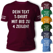 T-Shirt mit Wunschtext personalisiert – Unisex Shirt Damen Herren Geschenk Idee