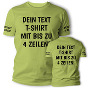 T-Shirt mit Wunschtext personalisiert – Unisex Shirt Damen Herren Geschenk Idee