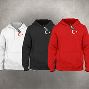 Türkei Fan Hoodie Türkiye Sweatshirt Türkische Flagge Halbmond Stern Herren Dame