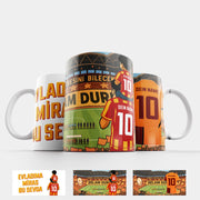 GS Tasse mit Wunschname für Gala Fans isim Geschenk sari kirmizi Kaffeetasse cay