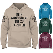 Hoodie mit Wunschtext personalisiert – Kapuzenpullover Unisex Herren Damen, Gesc