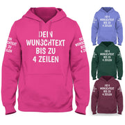Hoodie mit Wunschtext personalisiert – Kapuzenpullover Unisex Herren Damen, Gesc