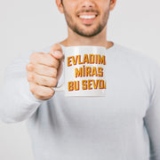 GS Tasse mit Wunschname für Gala Fans isim Geschenk sari kirmizi Kaffeetasse cay