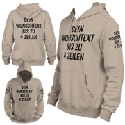 Hoodie mit Wunschtext personalisiert – Kapuzenpullover Unisex Herren Damen, Gesc