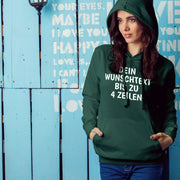 Hoodie mit Wunschtext personalisiert – Kapuzenpullover Unisex Herren Damen, Gesc