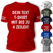 T-Shirt mit Wunschtext personalisiert – Unisex Shirt Damen Herren Geschenk Idee
