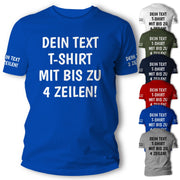 T-Shirt mit Wunschtext personalisiert – Unisex Shirt Damen Herren Geschenk Idee