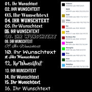 T-Shirt mit Wunschtext personalisiert – Unisex Shirt Damen Herren Geschenk Idee