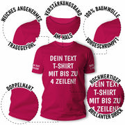 T-Shirt mit Wunschtext personalisiert – Unisex Shirt Damen Herren Geschenk Idee