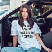 T-Shirt mit Wunschtext personalisiert – Unisex Shirt Damen Herren Geschenk Idee