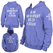 Hoodie mit Wunschtext personalisiert – Kapuzenpullover Unisex Herren Damen, Gesc