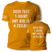 T-Shirt mit Wunschtext personalisiert – Unisex Shirt Damen Herren Geschenk Idee