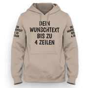Hoodie mit Wunschtext personalisiert – Kapuzenpullover Unisex Herren Damen, Gesc
