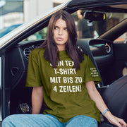 T-Shirt mit Wunschtext personalisiert – Unisex Shirt Damen Herren Geschenk Idee