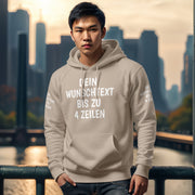 Hoodie mit Wunschtext personalisiert – Kapuzenpullover Unisex Herren Damen, Gesc