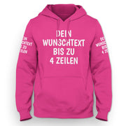 Hoodie mit Wunschtext personalisiert – Kapuzenpullover Unisex Herren Damen, Gesc