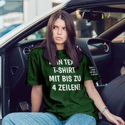 T-Shirt mit Wunschtext personalisiert – Unisex Shirt Damen Herren Geschenk Idee