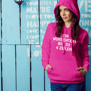 Hoodie mit Wunschtext personalisiert – Kapuzenpullover Unisex Herren Damen, Gesc