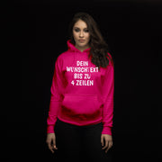 Hoodie mit Wunschtext personalisiert – Kapuzenpullover Unisex Herren Damen, Gesc