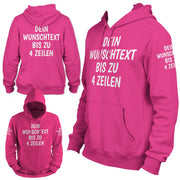 Hoodie mit Wunschtext personalisiert – Kapuzenpullover Unisex Herren Damen, Gesc