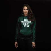 Hoodie mit Wunschtext personalisiert – Kapuzenpullover Unisex Herren Damen, Gesc