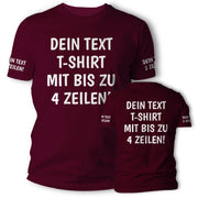 T-Shirt mit Wunschtext personalisiert – Unisex Shirt Damen Herren Geschenk Idee