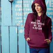 Hoodie mit Wunschtext personalisiert – Kapuzenpullover Unisex Herren Damen, Gesc