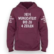 Hoodie mit Wunschtext personalisiert – Kapuzenpullover Unisex Herren Damen, Gesc