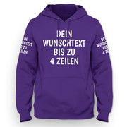 Hoodie mit Wunschtext personalisiert – Kapuzenpullover Unisex Herren Damen, Gesc
