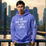 Hoodie mit Wunschtext personalisiert – Kapuzenpullover Unisex Herren Damen, Gesc