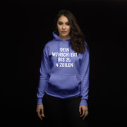 Hoodie mit Wunschtext personalisiert – Kapuzenpullover Unisex Herren Damen, Gesc