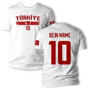 Türkei T-Shirt Trikot mit Türkiye Flagge mit Name Nr. em Geschenk Herren Damen