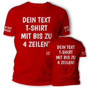 T-Shirt mit Wunschtext personalisiert – Unisex Shirt Damen Herren Geschenk Idee